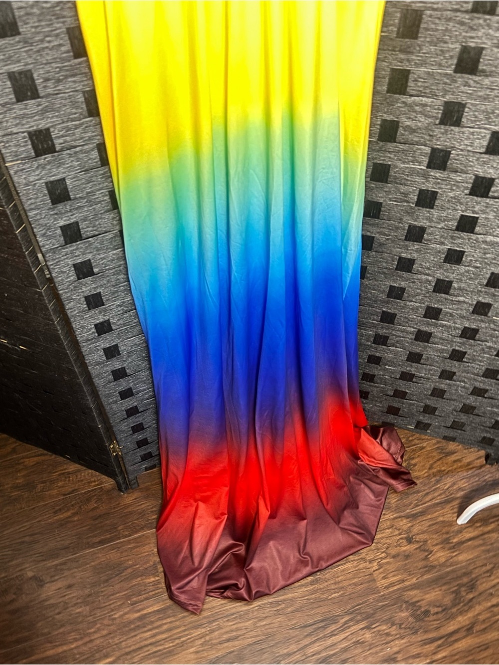 Rainbow Ombre Halter Maxi Dress NWOT 2XL - Picture 4 of 16